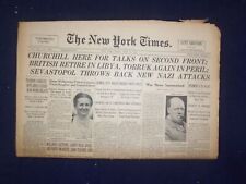 1942 JUNE 19 NEW YORK TIMES - CHURCHILL HERE FOR TALKS ON SECOND FRONT - NP 6501 picture