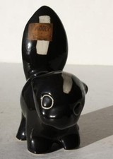 Skunk Figurine Black and White Ceramic Porcelain Glossy Finish Phooey Adorable + picture