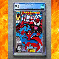 🔥 Spider-Man Unlimited #1 CGC 9.8 NM/M (Maximum Carnage 1) 1st App of Shriek 🔥 picture