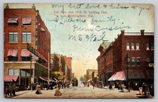 Birmingham Alabama Downtown Street View AL c1908 Postcard picture