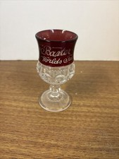 Chicago Worlds Fair 1893 Ruby Flashed Glass For May Baxter picture