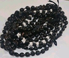 7 Vtg HAWAIIAN Kukui Tree Nut LEI Tropical LUAU Aloha Shells Necklace Islands picture