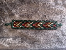 Vintage Hand Made Navajo Style Seed Glass Bead Bracelet  Native American Rare picture
