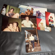 Photo Lot Hot Couple 80s Shirtless Man Hairy Chest Woman Attractive Bathing Suit picture