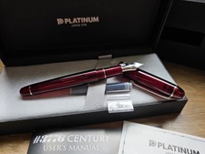 Platinum #3776 Century Fountain Pen Bourgogne Rhodium - 14K Gold - SF Soft Fine picture