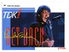 TDK PROMOTIONAL STICKERS - PAUL MC CARTNEY - GET BACK DECAL picture
