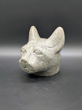 Vintage Speckled-Granite Egyptian Bastet Sculpture picture
