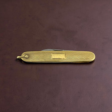 Vintage 14K Yellow Gold Folding Pocket Knife 16.9g 2.5” Two Blade picture
