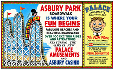Vintage Palace Amusement Park Ad Magnet - Asbury Park, New Jersey picture