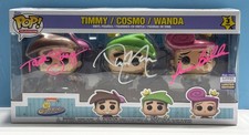 Funko Pop  FAIRLY ODD PARENTS - TIMMY/COSMO/WANDA #3PK SIGNED COA AUTHENTICATED picture