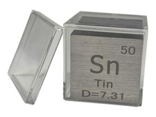 Metal Cube 99.9% Pure Periodic Table Element Engraved Density Collection + Case picture