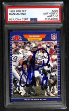 Dan Marino Dolphins HOF Signed 1989 Pro Set Card #220 PSA/DNA Auto 10 picture