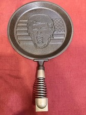 MAGA Cast Iron Pan- Donald Trump Pancake Pan American Flag picture