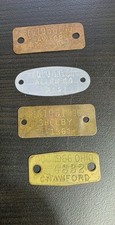 (4) Vintage OHIO  DOG TAX LICENSE Tags 1946/51/56/66  Crawford/Shelby/Allen picture