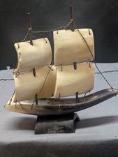 Cow horn sailing ship picture