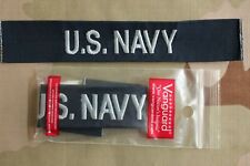 USN NAVY EM & PETTY OFFICER SILVER EMBROIDERED SERVICE BRANCH COVERALL INSIGNIA picture