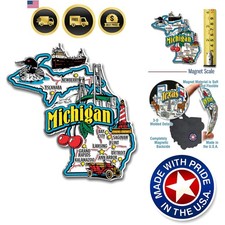 Michigan Jumbo State Magnet by , 3.7
