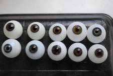 10 antique german human prosthetic glass eyes,FREE SHIPPING picture