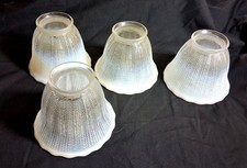 FENTON • Opalescent LAMP SHADES • Matching Set of 4 • c.1985-96 • Handmade picture