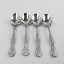 Set of 4 Oneida Majestic Teaspoons Stainless Flatware 6