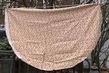 Oval Tablecloth beige pink mauve floral homemade 60 x 80 Farmhouse Country picture