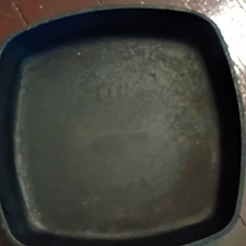 Vintage Cast Iron Square Ashtray Made in USA Heavy Metalware Collectible picture