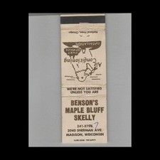 Matchbook Cover - Bear Benson's Maple Bluff Skelly Madison, WI picture
