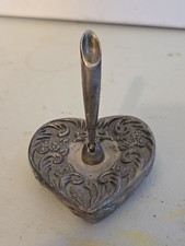 Godinger Silver Plate Heart-Shaped Pen Holder Vintage 1992 picture