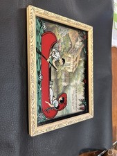 “on The Lake” Reverse Paint On Glass , Vintage Advertising Print 8”x 5 1/2” picture