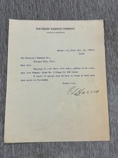 Antique 1908 Southern Railway Company Letter Knoxville TN Railroad Ephemera picture