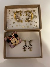 Minnie/Mickey Lovers Sets Earrings (one vintage) a Pin marked Disney/Walt Disney picture