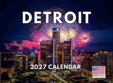 Detroit Michigan Calendar 2027 Monthly Wall Calender 12 Month picture