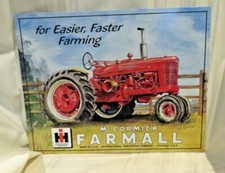 1999 VTG-FARMALL Tractor SIGN FARM International Harvester 16x12.5 Adv Tin Metal picture
