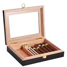 Cedar Wood Cigar Travel Humidor Box Portable Cigar Case W/ Humidifier Hygrometer picture