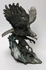 The Alaskin Chilkat bald Eagle Statue Pewter Heavy By Paul Brunelle picture