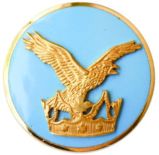 RCAF Air Command Pin Badge Blue Enamel Eagle Crown Lamond Montreal picture