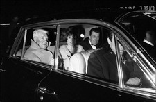 Arrival of Jean Gabin Fernandel wife premiere of movie LAge Ingrat- Old Photo picture