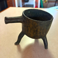 Antique Bronze Posnet Tripod Pot Crucible 16th-17th Century picture