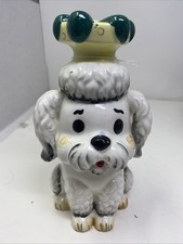 Vintage Poodle Wearing Crown Bank Vintage JAPAN picture