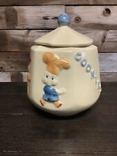 Shawnee Little Chef Cookie Biscuit Jar with Lid Yellow USA Vintage 1950s picture