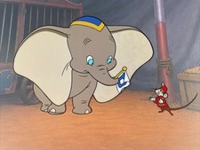 Walt Disney Animation Cel DUMBO vintage Art  Limited Edition Gold ￼Movie I4 picture