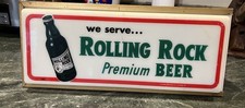 Vintage Latrobe Brewing Co Rolling Rock Premium Beer Sign picture
