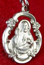 Catholic Carmelite Nuns Lourdes Pilgrimage Sterling Silver Rosary Scapular Medal picture