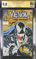 Venom Lethal Protector II #1 2023 Marvel CGC 9.8 SS Signed x2 Shattered Gold 015 picture