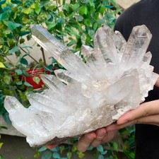 6.5LB Natural clear white quartz crystal cluster mineral specimen healing picture