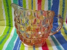 1960's INDIANA PINK GLASS CREAMER PITCHER ABOUT 3'' HIGH picture