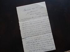 1891 W.H. Sargent Civil War P.O.W. Libby Prison 14th N.H. Signed Boscawen letter picture