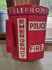 VG++ Vintage Original Bell System Emergency Telephone Call Box - 100%... picture