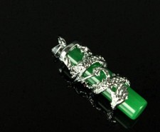 1PC Chinese Exquisite Malay jade Pendant Green Dragon picture