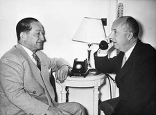 Herman Delman & Christian Dior Seated - Herman Delman and Chri - 1953 Old Photo picture